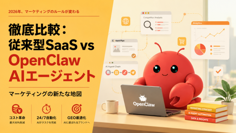 SaaSの終焉とAIエージェントの台頭：OpenClawが塗り替える2026年のマーケティング戦略