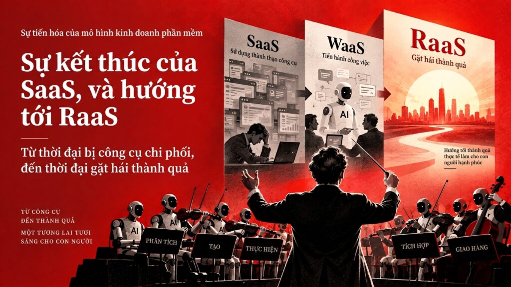 SaaS, WaaS và RaaS: khi con người thôi bấm nút và trở thành nhạc trưởng của AI