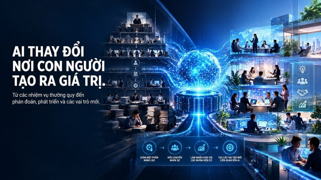 Khi AI vận hành thành công, biên chế doanh nghiệp thực sự thay đổi ra sao?