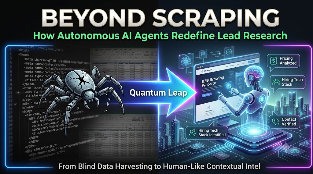 Beyond Scraping: How Autonomous AI Agents are Redefining Lead Research