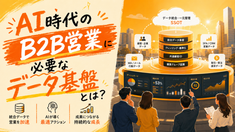 MA・SFA・CRMだけでは足りない。AI時代のB2B営業基盤とは