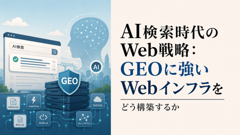 AI時代を勝ち抜くコンテンツ設計ガイド：GEO（生成エンジン最適化）実践マニュアル
