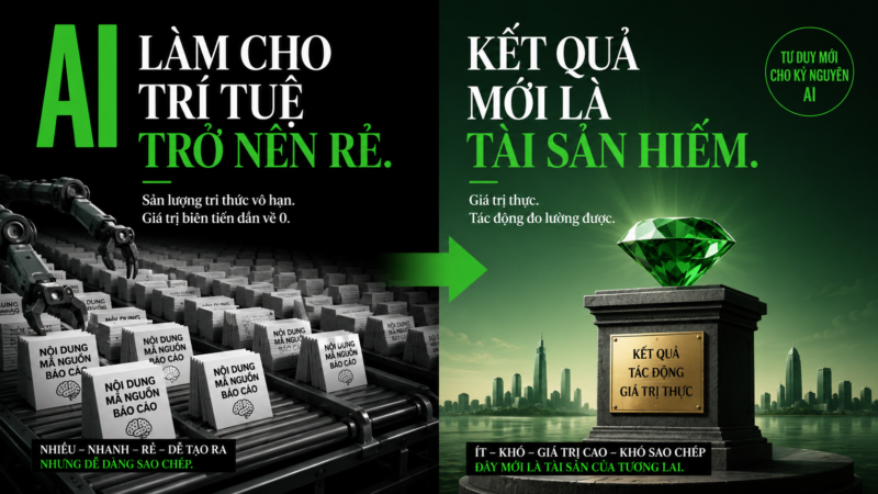 Kỷ nguyên AI: Từ sản lượng đến kết quả kết hợp tư duy hệ thống, phân phối phần mềm và thiết kế tổ chức thành một cẩm nang rõ ràng dành cho các nhà lãnh đạo.
