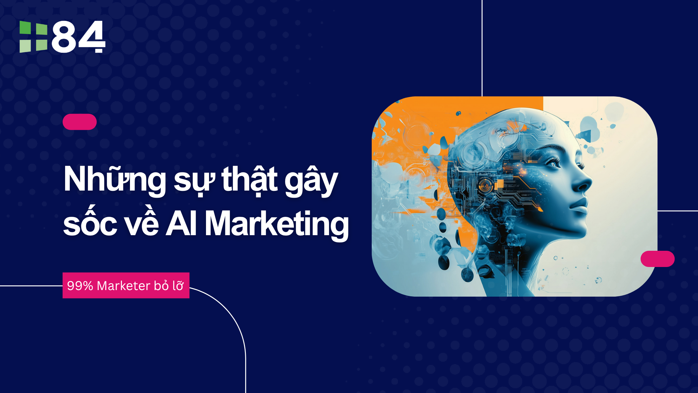 Blue White Patterns Digital Business Blog Banner