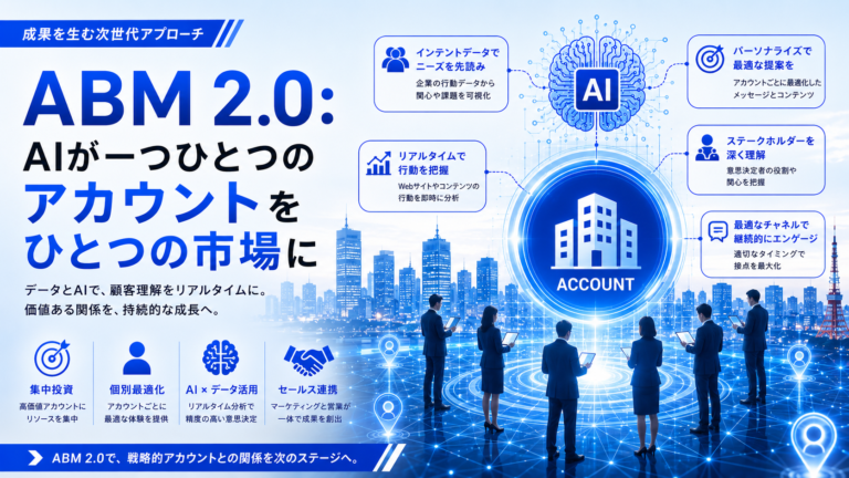 ABM 2.0：AIが「1社」を「1つの市場」に変える。