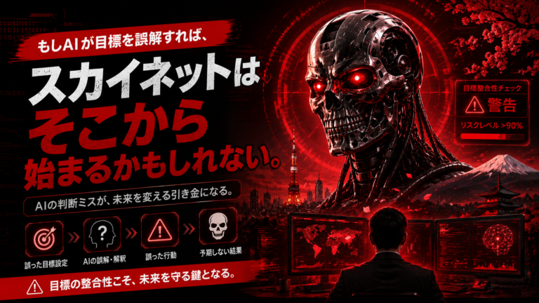 スカイネットは「悪」ではない。目的を間違えたAIが怖い。