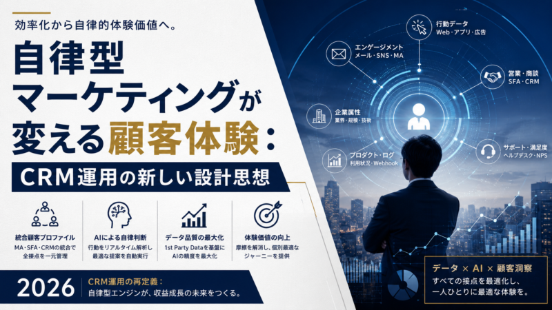 自律型マーケティングが変える顧客体験：CRM運用の新しい設計思想