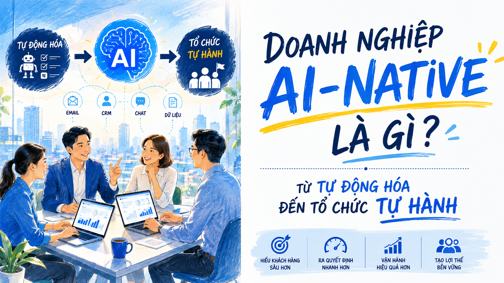 AI-Native Organization: 3 bước biến dữ liệu thành năng lực cạnh tranh