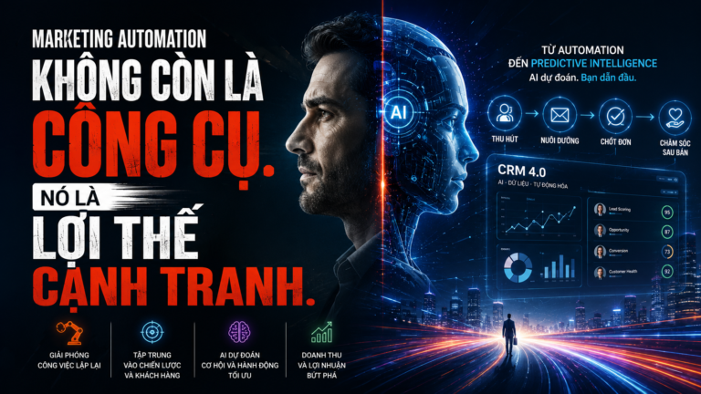 Giải Phóng Nhân Sự Khỏi "Monkey Work": Khi Trí Tuệ Con Người (HI) Cộng Hưởng Cùng Công Nghệ CRM 4.0
